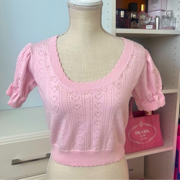 Selkie Sweaters - Sugar Thrillz Puff Sleeve Heart Sweater 💕